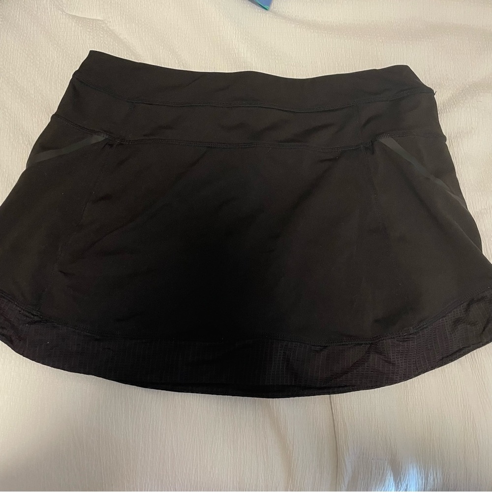 athleta black exercise skort